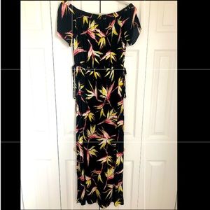 Off the shoulder print dress